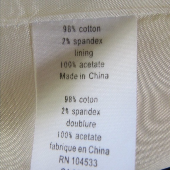 🌺NANETTE LEPORE White Workaholic Dress w/ Pockets Size 0-Silver Chunk Chainlink🌺 - Picture 7 of 8